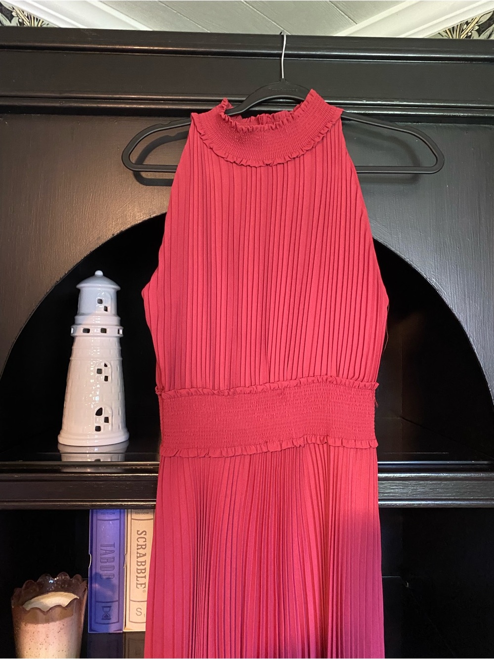 Nanette Lepore Girls Pink Pleated Halter Dress